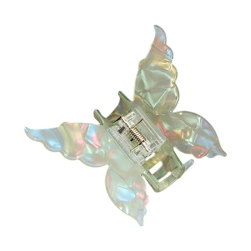 Sweety Butterfly Hair Claw Pearlescent Gradient Shark Gripper For Women Trendy Acetic Acid Hair Clip Girls Hair Accessories