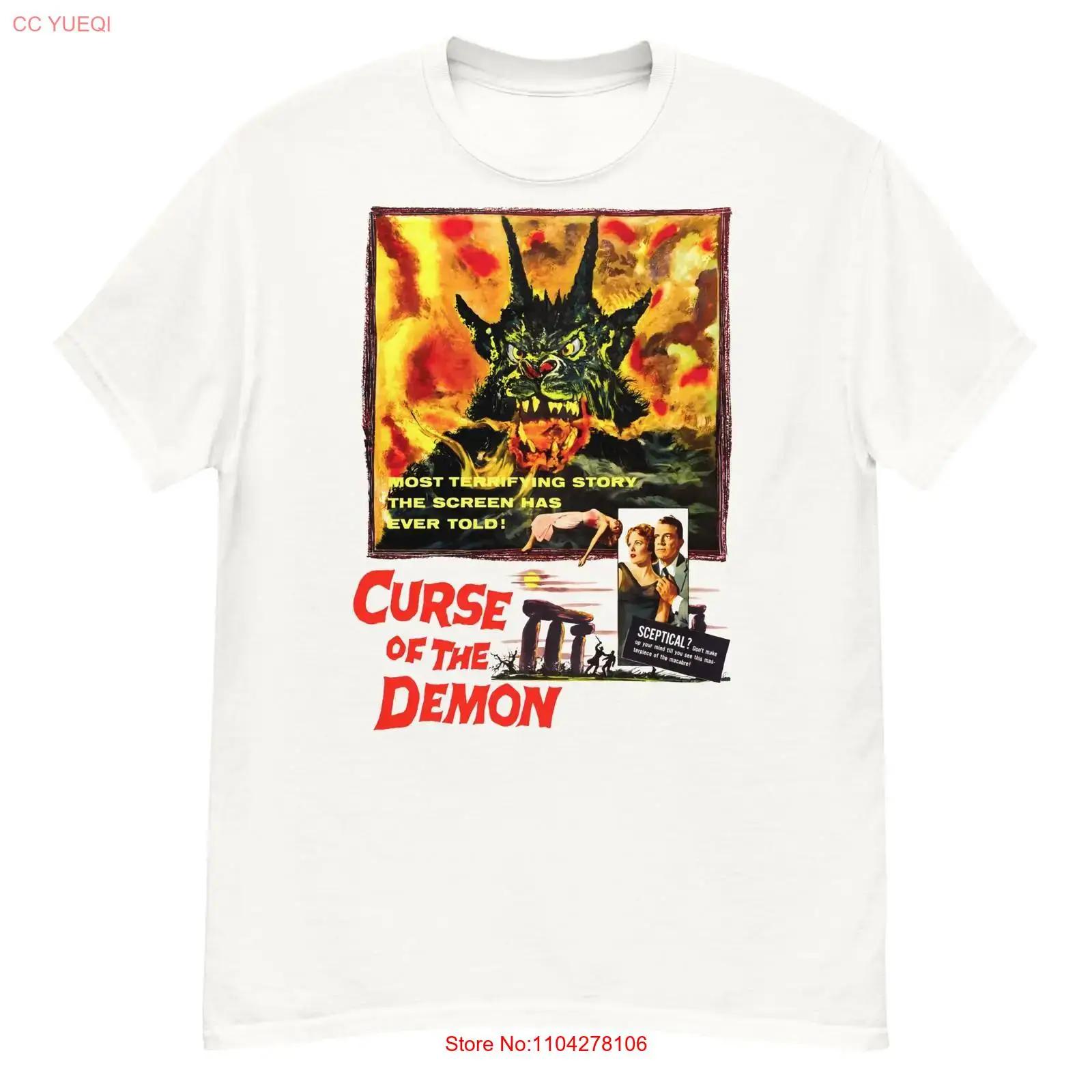 

Curse of the Demon cult horror film fan art t shirt vintage Washed homme Soft Comfortable Breathable fashion Slightly 5XL різнокольоровий