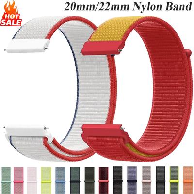 Pulseira de Nylon 22mm 20mm Para Huawei Watch GT6-5 Amazfit Bip 6/Active 2/Balance 2 Pulseira de Pulso Estilo Bandeira Galaxy Watch 7 6 5 4
