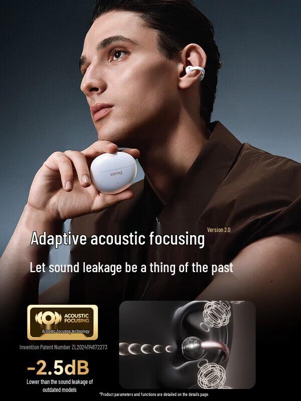 SANAG S7S Ultra Ear-Clip Wireless AI Translation Earphones