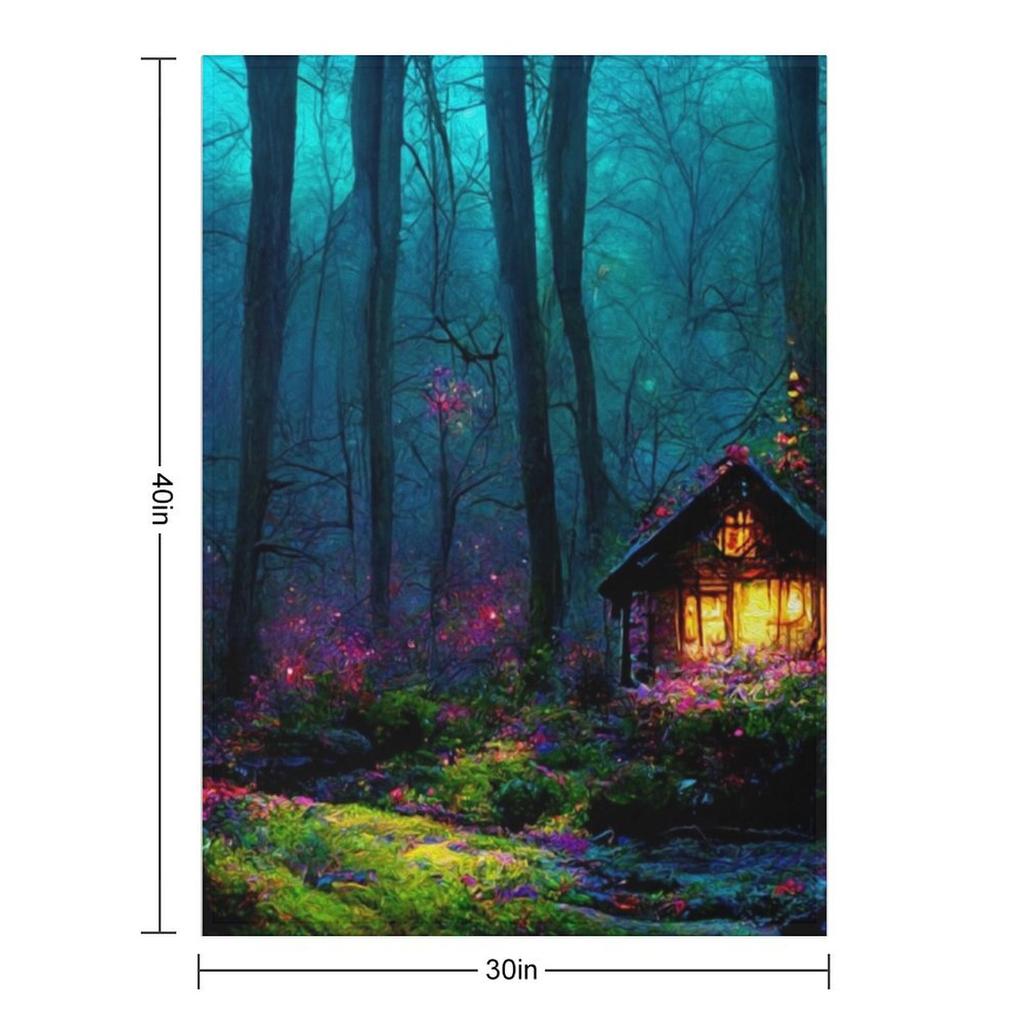 Home at the Heart of the Forest Throw Blanket Retros Sofa Decorative Sofa Baby Blankets