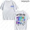 TShirt Battery Life Of A Teacher Cute Gift High Quality Cotton Tshirt Women Fashion Loose Short Sleeve Breathable Oneck Tee
