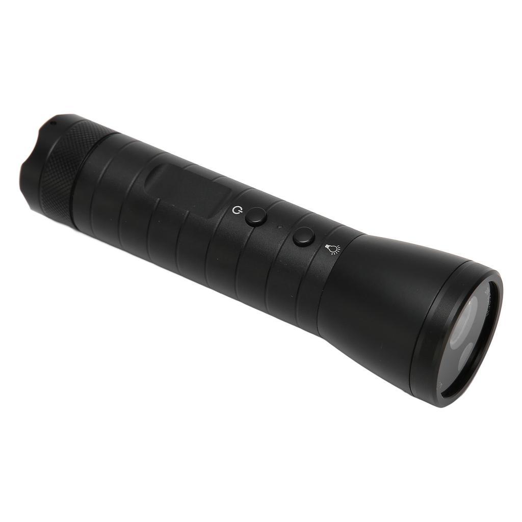 Taschenlampen-Videokamera, 1080P, 5 Beleuchtungsmodi, 2200 mAh, 120-Grad-Weitwinkel, IP66, wasserdicht, LED