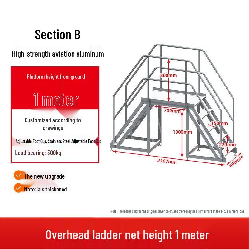 JINGGENG Aluminum Crossover Work Platform Ladder