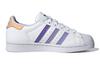 Adidas Originals SUPERSTAR J Low top Kids' Skateboarding Shoes Classic White Purple GY3313