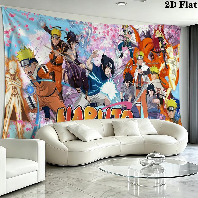 Anime NARUTO Wall Tapestry Aesthetic Wall Hanging Printed Fabric Blanket Decorative Tapestries for Bedroom Living Room Home Decor