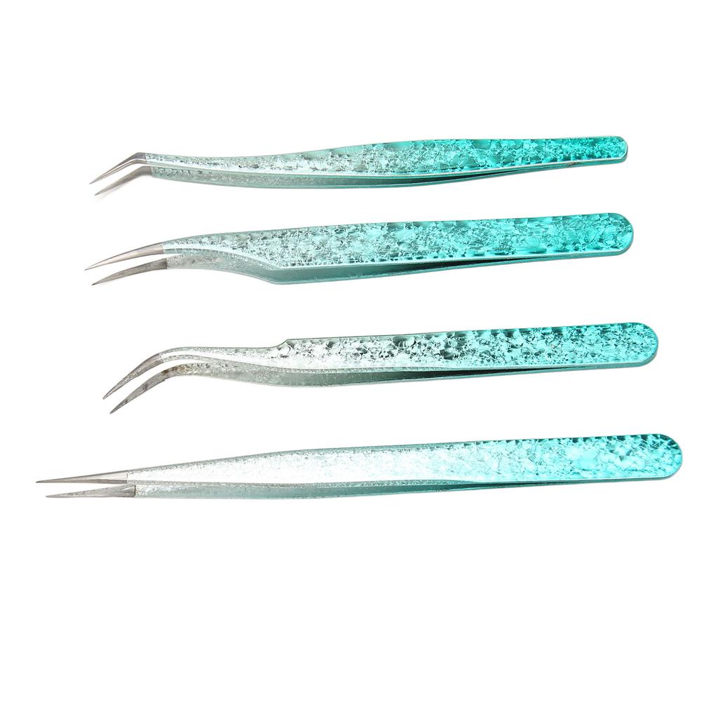 Nail Tweezers Lightweight Versatile Fine Point Stainless Steel Comfortable Grip Nail Art Tweezers