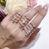 Vinregem 925 Sterling Silver 3EX VVS1 D Color Emerald Cut 4*6 MM 0.8CT Real Moissanite Diamonds Women Ring Wedding Party Fine Jewelry Gifts
