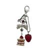 Trendy Small Cake Bead Keychain Party Travel Accessory Suitable for Youthful Women Who Love Sweet and Playful Styles