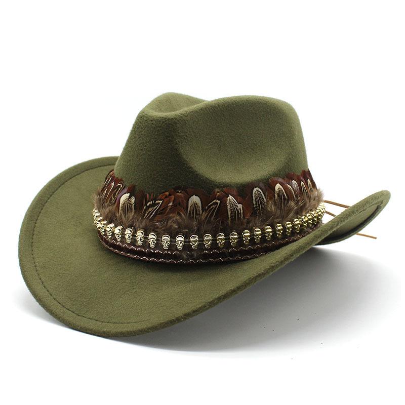 Tibetan Ethnic Style Decoration, Casual Sunshade, Sun Protection And Warmth, Men'S And Women'S Woolen Western Cowboy Hats, Spring Mongolian Hats