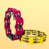 Jingle Tambourine 1Pcs Petal Shaped Percussion Handheld Instrument For Adults School Music Class Family Party