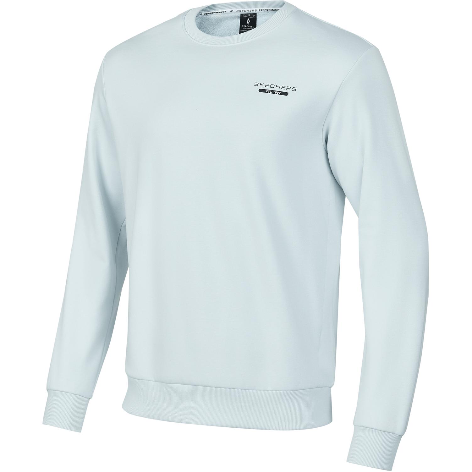 Skechers Gotherm Loose Simple Warm Comfortable Hoodie Unisex hoodies Light-Gray Blue P424U037-00F4 M