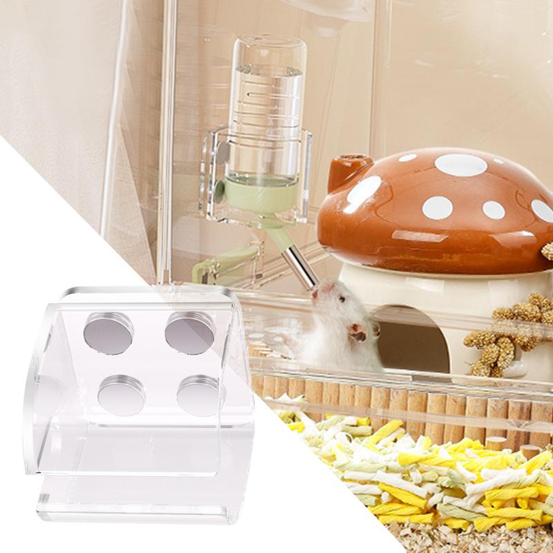 Hamster Water Bottle Stand Drinking Fountain Holder Small Pet Feeder Magnet Bracket Hamster Water Bottle Holder Pet Supplies