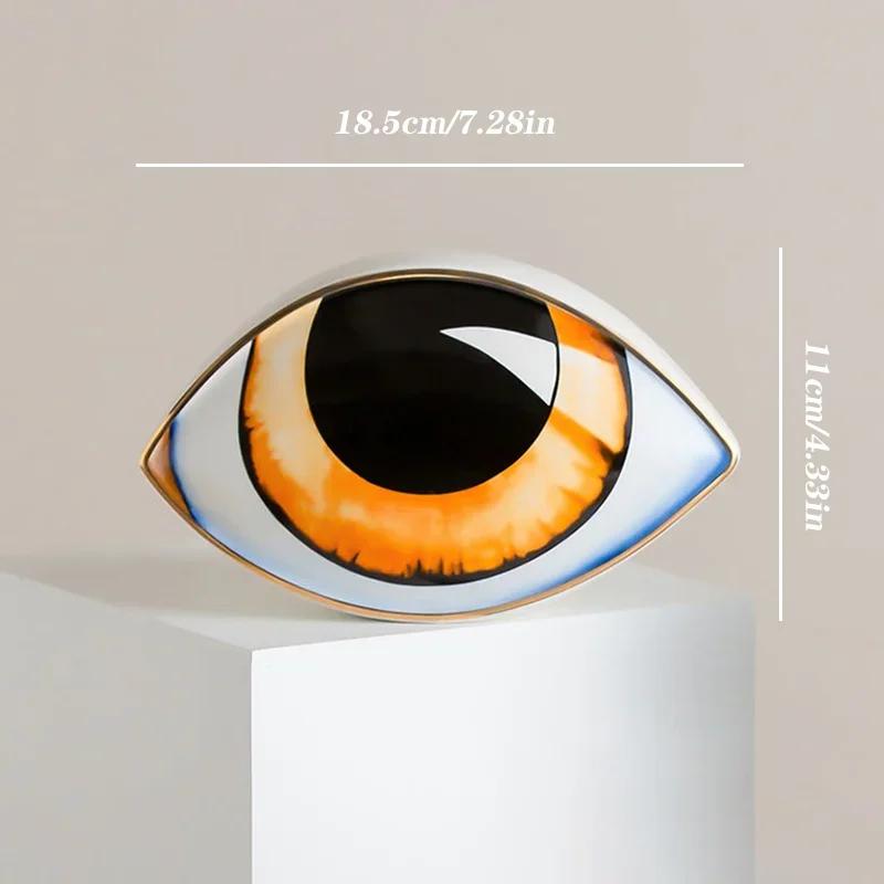 Nordic Style Ceramic Devil's Eye Home Decor Eye Abstract Ornament Sculpture Statues Study Room Abstract Decoration Gift Giving