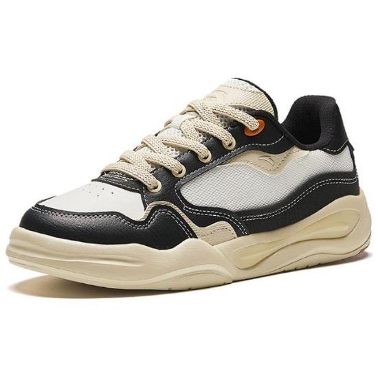 Anta Skywalker Slip Resistant Durable Breathable Low Top Skate Shoes Women Sneakers Black Brown 122428052-3