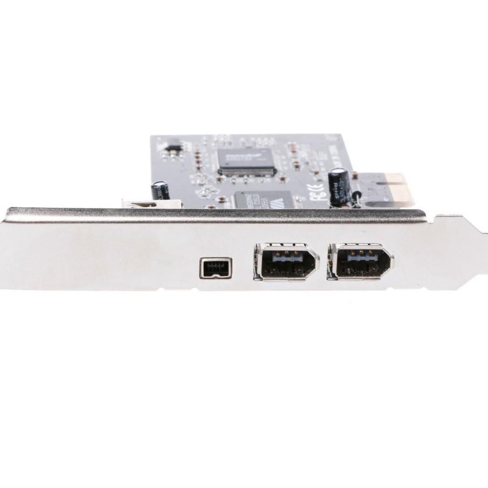 Plastic IEEE 1394a Expansion Card Black PCI Express Firewire Adapter For Desktop PC