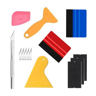 Vinyl Wraps Applicator Tool Kit Window Tint Film Car Wrapping Tools Felt Squeegees Windshield Plastic Scraper Wrap Knife Blade
