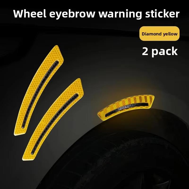 

Светоотражающая наклейка на автомобиль для бампера, двери, колесной арки, защитные наклейки от царапин, наклейка для кузова автомобиля против столкновений, ночная предупреждающая наклейка Style30