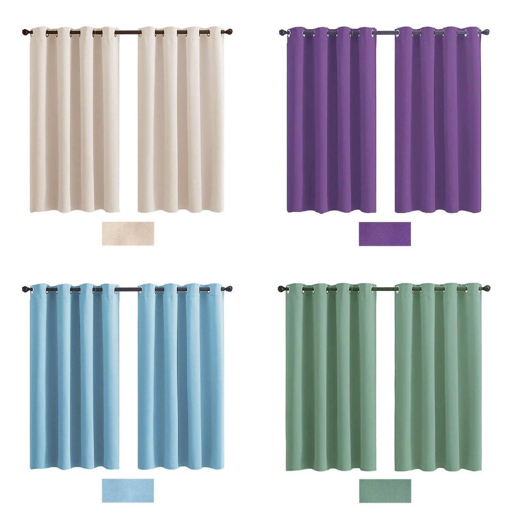 Contemporary Solid Color Curtains With Heavy Light Blockage For Bedroom And Lounge