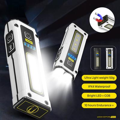 Mini lampe de poche LED rechargeable portable COB lampe de travail puissante lanterne avec aimant puissant banque d'alimentation de secours extérieure