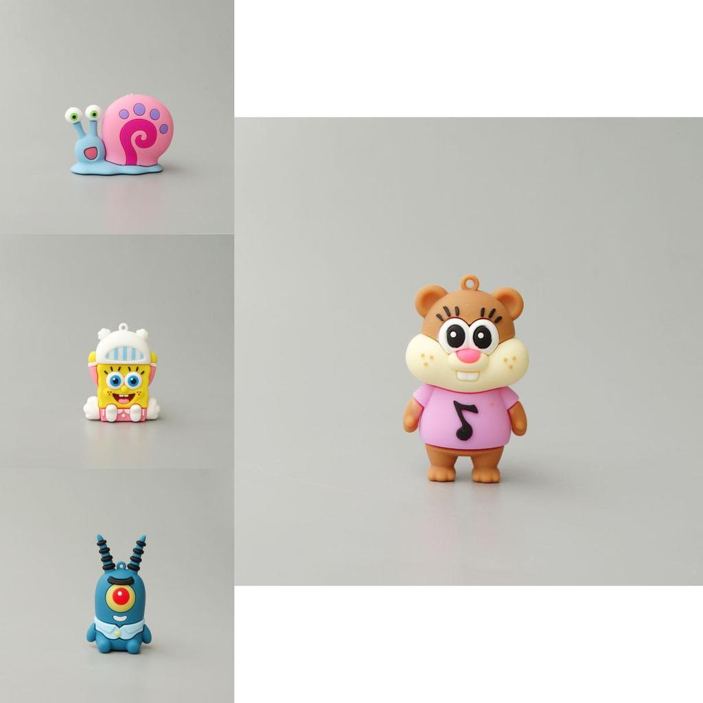 Set Gioco con Figure di Spongebob e Patrick Stella Con Portachiavi Accessori Per Collezionisti