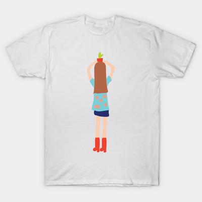 T Shirt Women Girl With Cact Harajuku Print Kawaii Tshirt Summer Short Sleeve Female T-Shirt Top Tee