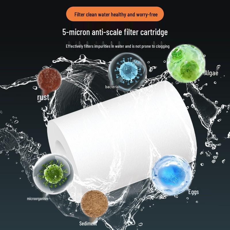 Purificatore Universale per Doccia a 5 Micron con Elemento Filtrante in Cotone PP