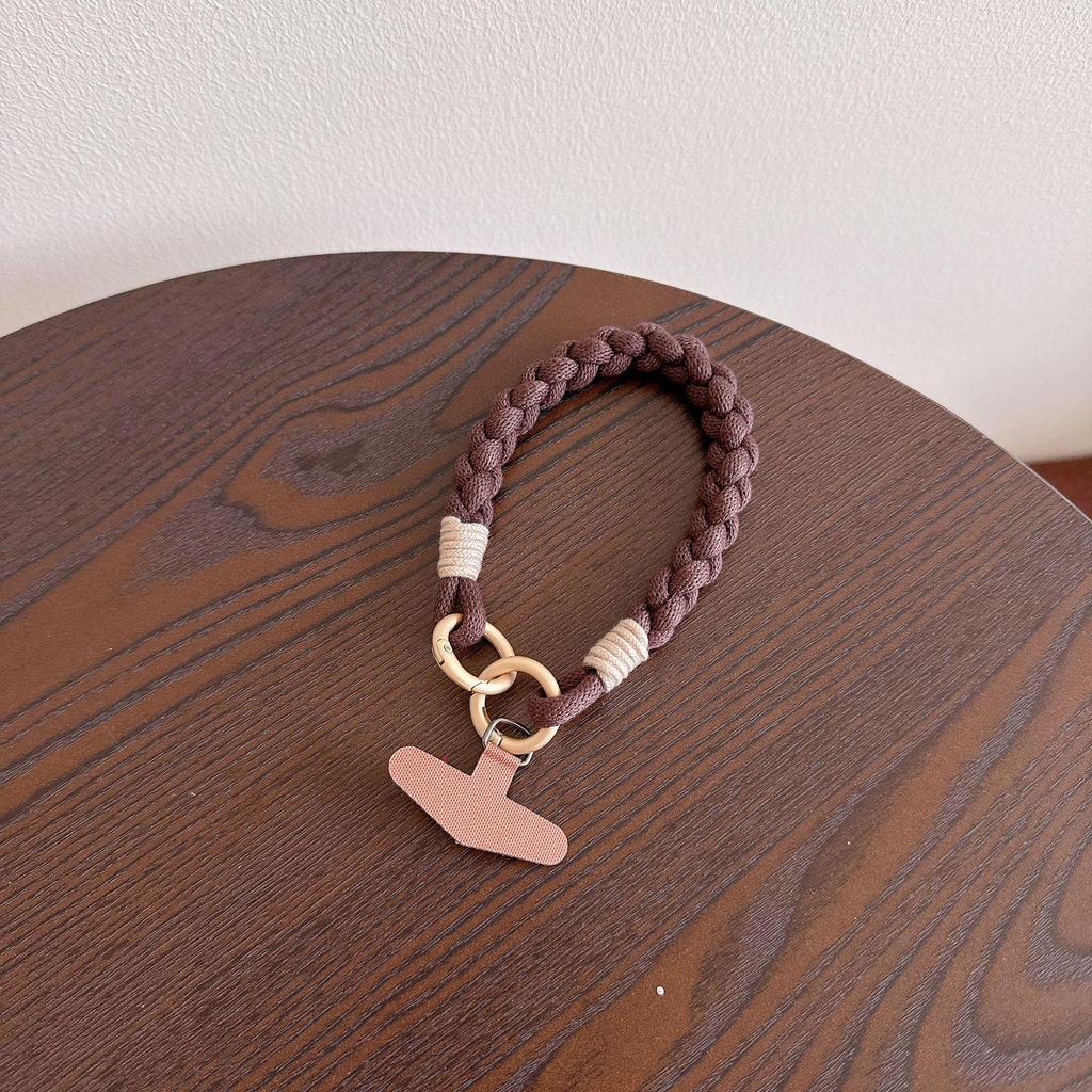 Versatile Ins-Style Double Buckle Woven Metal Phone & Camera Lanyard Bag