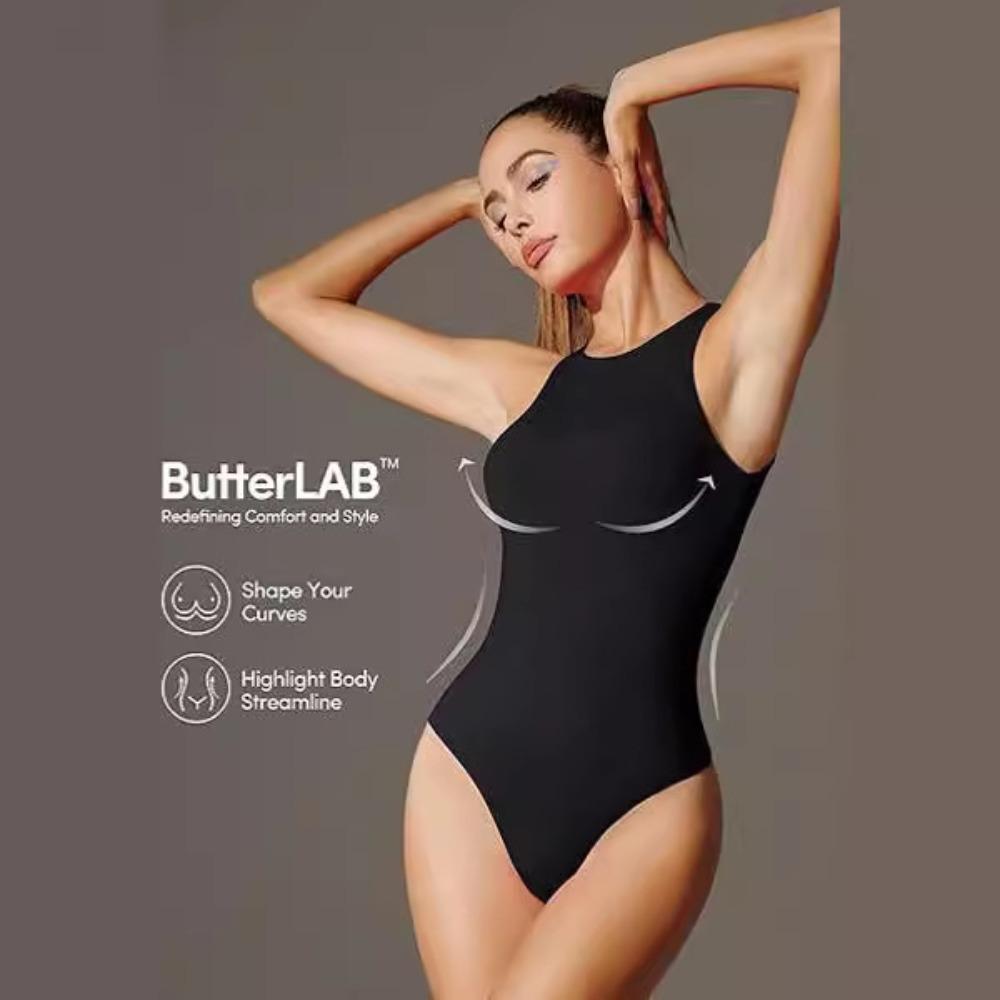 WTEMPO Women's Sleeveless Crew Neck Bodysuit Top Sexy Slim Summer Stretch Tank Top Bodysuits