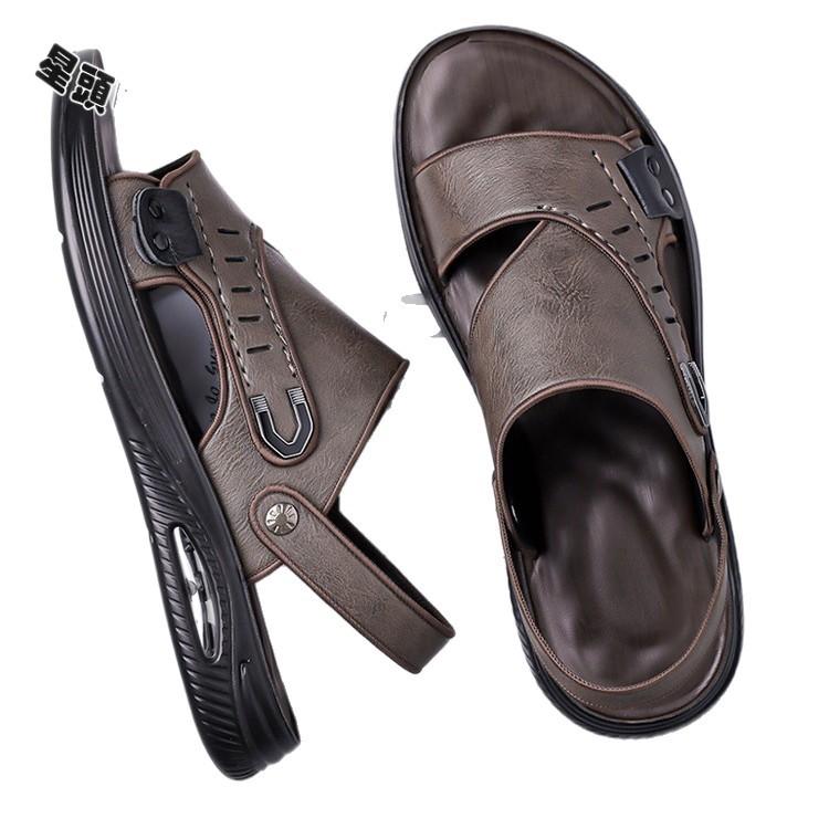 Men's Sandals Summer New Breathable Outer Wear Casual Soft-soled Beach Sandals Beach Shoes Men