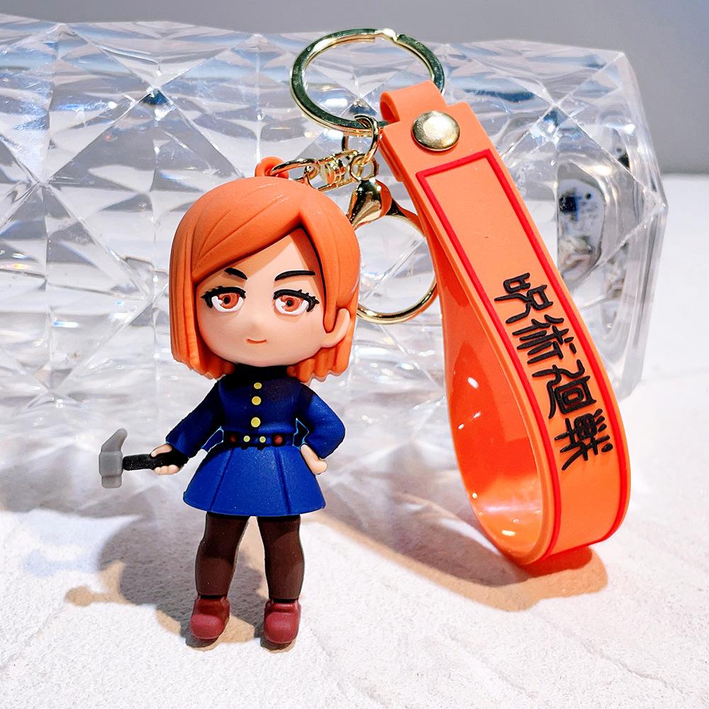 

Jujutsu Kaisen Anime Action Figure Cute Keychain Gojo Satoru Kawaii Cosplay Fans Keyrings For Bag Key Holder Accessories