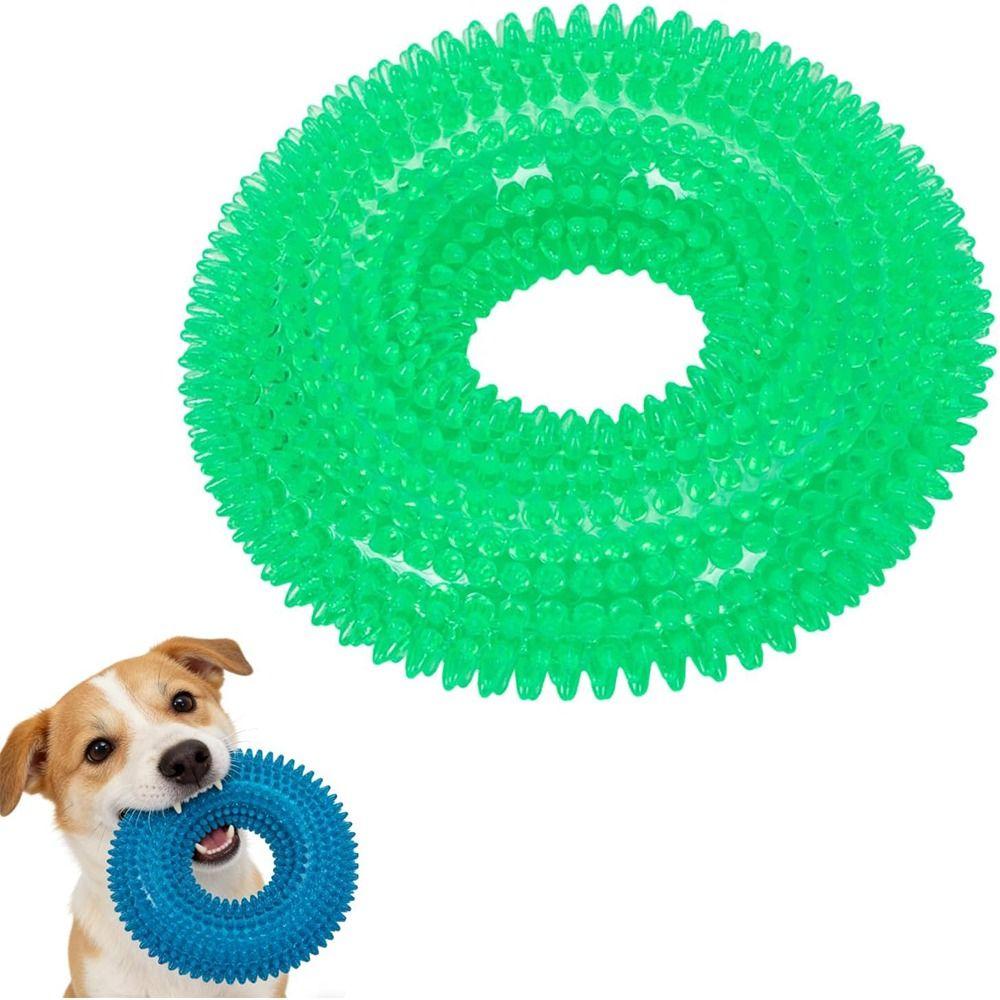 Multifunctional Dog Spiky Toy Durable Dog Teething Toy Spiky Training Ring for Small Medium Dogs