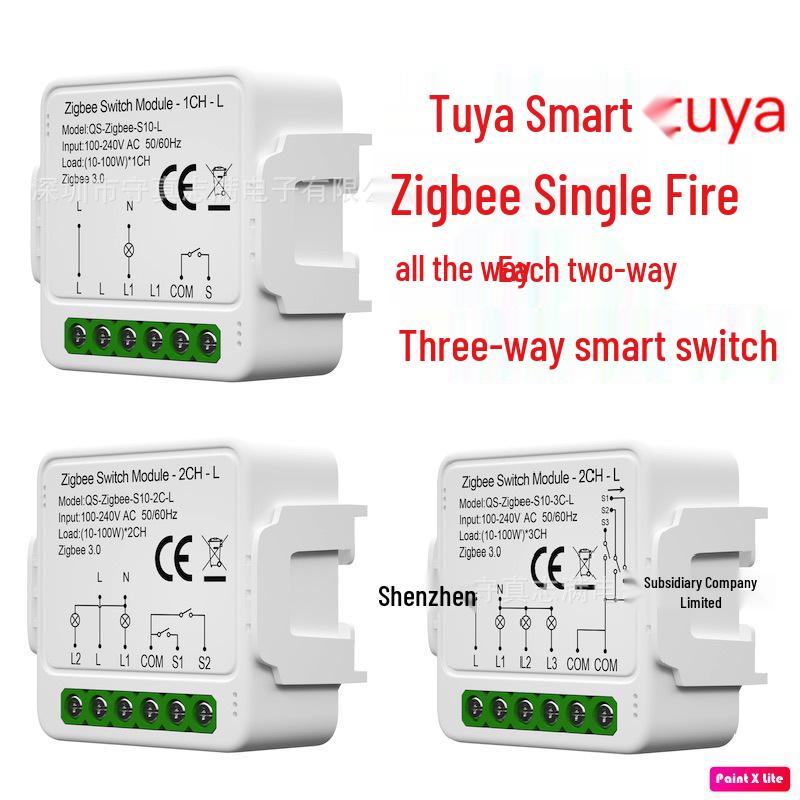 Zigbee Tuya Smart 123-Way Single-Live Wire Switch Relay