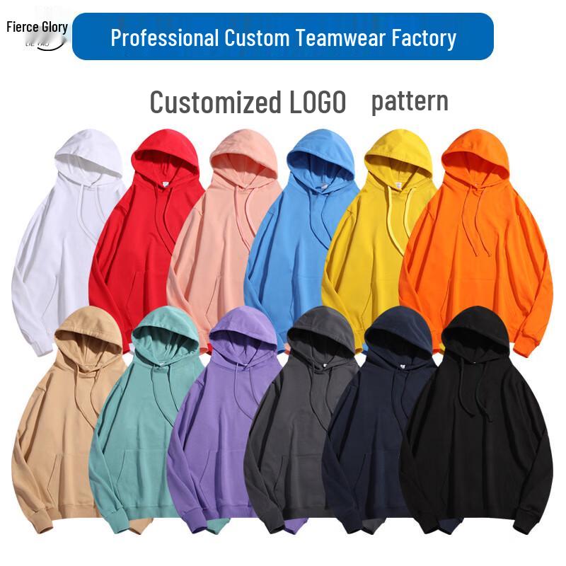 LIEYAO Unisex 400g Loopback Oversized Hoodie L