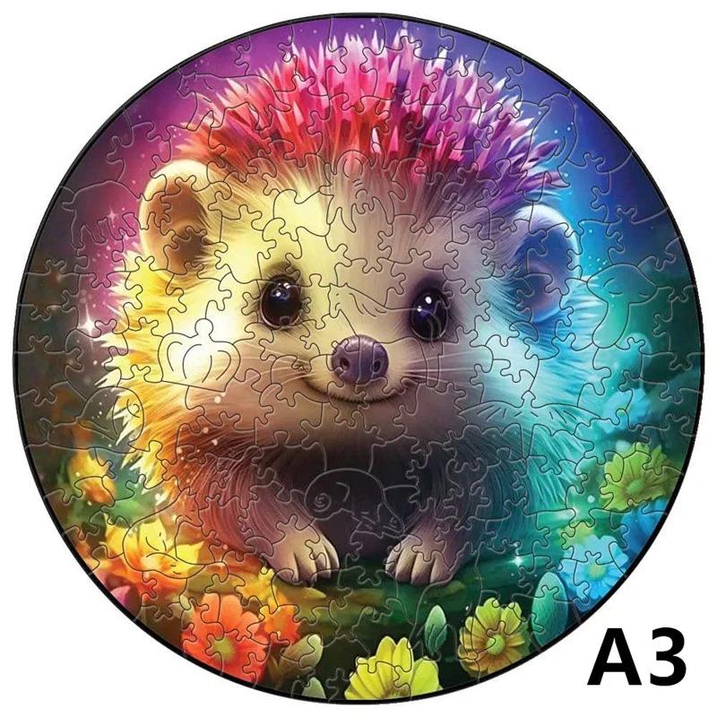 Children Cute Animal Wooden Puzzles Montessori Games 3d Wooden Puzzle Adults Christmas Board Games Ideal for The Whole Family Do-It-Yourself