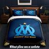 Olympique Lyonnais FC Design Set Biancheria da Letto 1 Copripiumino + 2 Federe Morbido Traspirante Biancheria da Letto per la Casa