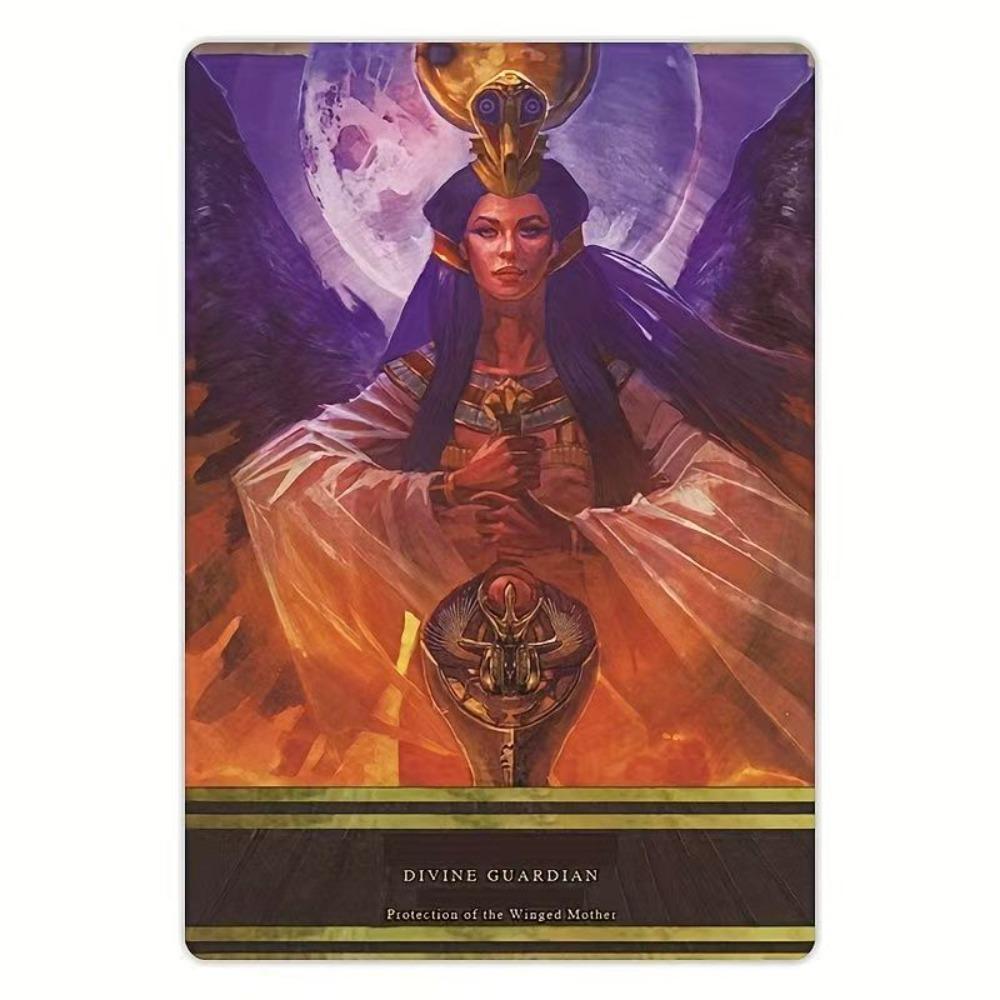 10,5*15 cm Oracolo di Iside, Mazzo da 44 Carte Saggezza Antica Egizia e Guida Divina Femminile per la Guarigione e il Rituale