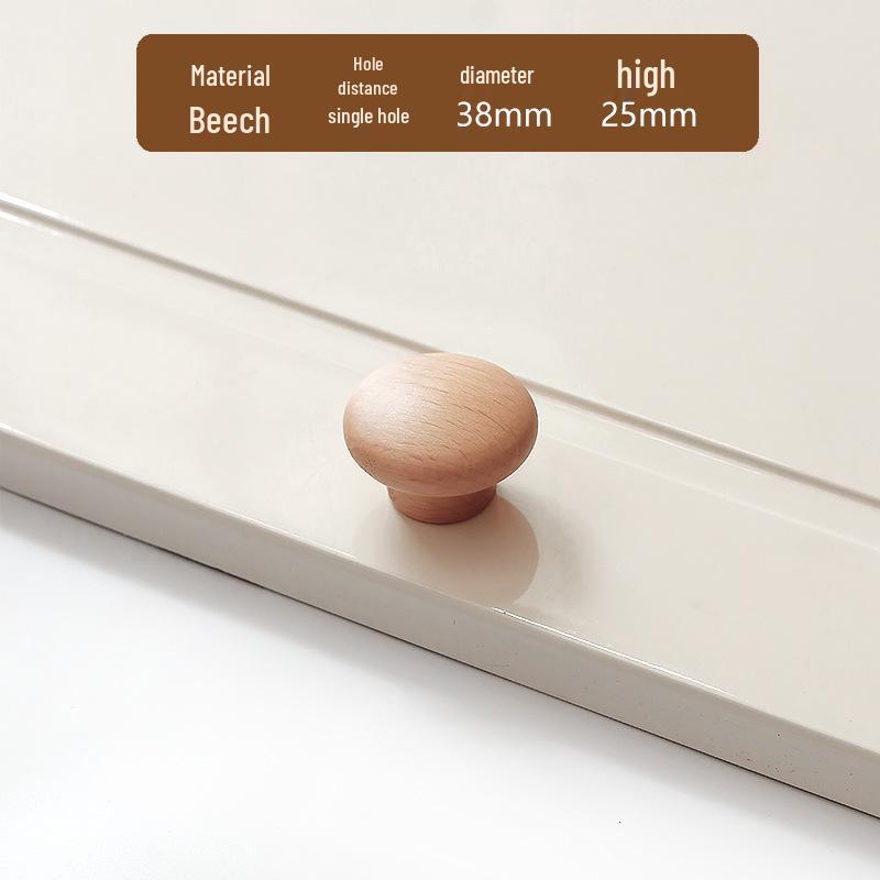 Minimalist Solid Wood Cabinet and Wardrobe Door Handle