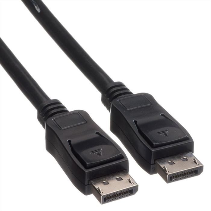 Câble DisplayPort - Value - 1,5 m - Noir - Support 4K - 4096x2160 à 60Hz