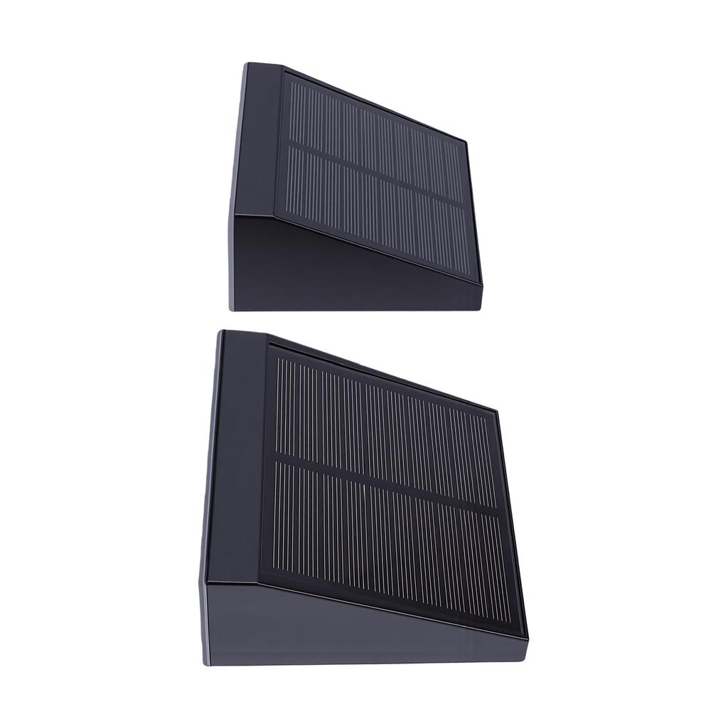 2PCS Outdoor Solar Wall Lights with Microwave Motion Sensor IPX5 Water Proof 2 Modes 6 12H Illumination for Garden