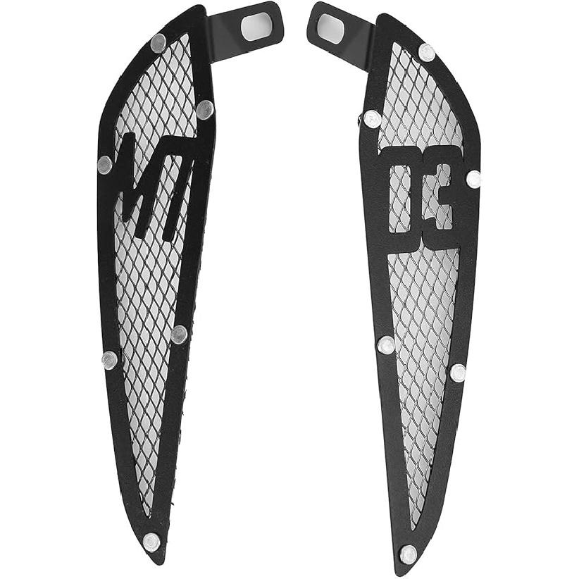 KIMISS 2PCS Motorcycle Fuel Air Intake Trim, Aluminum Gas Side Frame Trim Cover Replacement for MT03 2020‑2021(Black)