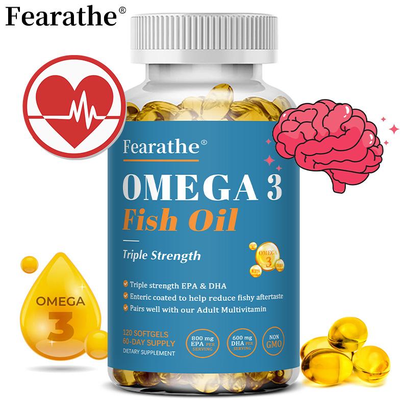 Fearathe Omega 3 Fish Oil Triple Strength 120 Softgels