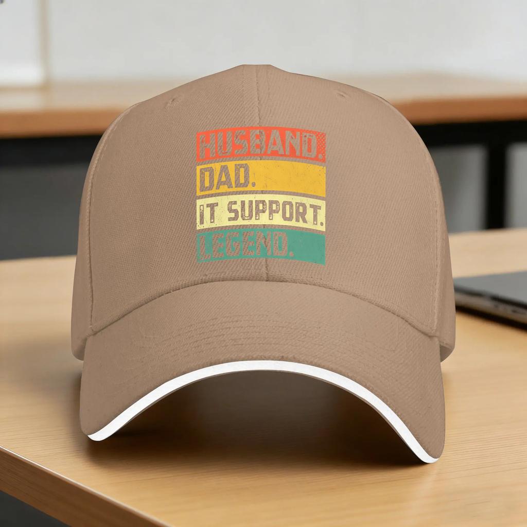 Husband Dad It Support Casual Baseball Cap Hiking Fishing Trucker Hat Summer Breathable Couple Women DIY Print Baseball Caps