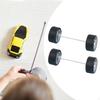 2 Pieces 1/64 Scale Wheels Remote Control Car Parts Alloy Wheel Rims with Axles for Cars