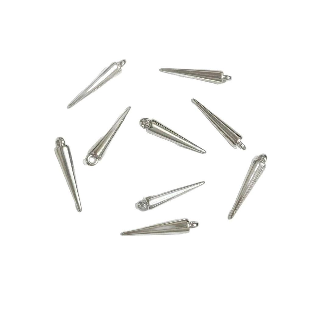 Electroplated CCB Cone Stud Rivet Pendant for DIY Jewelry: Bracelets, Necklaces, Earrings