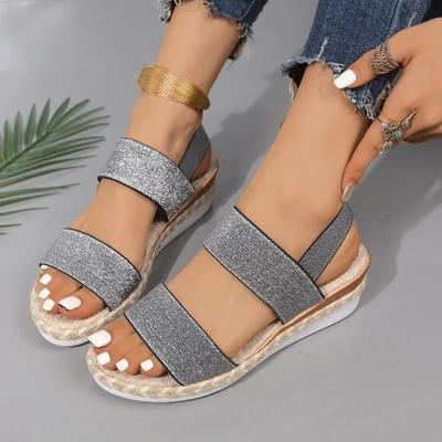 Fashion Women's Summer Sandals New Fashion Open Toe Thick Sole Wedge Women's Shoes Casual Daily Versatile Women's Sandals Large Size