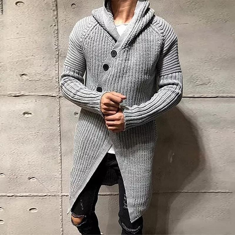 2025 Autumn/Winter Men's Hooded Knit Cardigan Jacket
