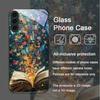 Beautiful Forest Butterfly Book Printed Tempered Glass Phone Case for Samsung Galaxy S25 Ultra S24 S23 Plus S22+ S21 S20FE Cover
