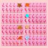 12/66 Cavity Silicone Hard Candy Molds Gummy Chocolate Molds for Lollipop Candy
