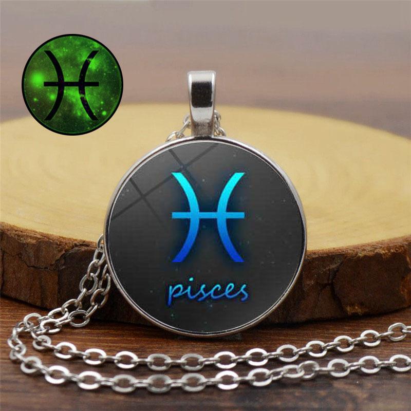New Accessories Twelve Constellations Time Luminous New Luminous Pendant Necklace